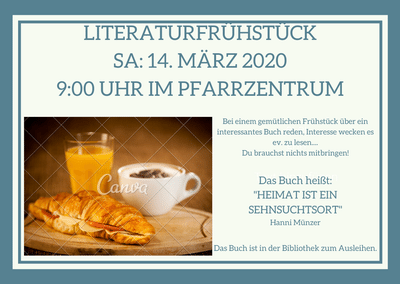 Einladung zum Literaturfrühstück