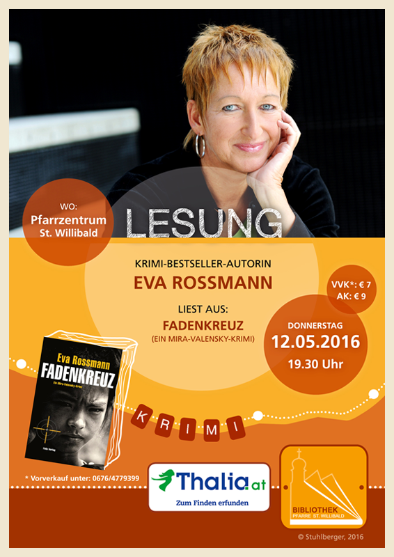 Lesung Eva Rossmann I Pfarrbibliothek St. Willibald