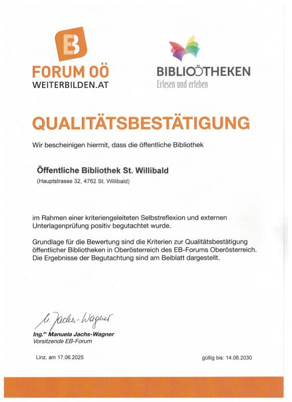 Qualitätsbestätigung